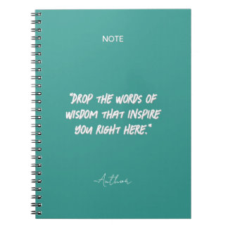 Minimalistisches Inspirationszitat Notizblock