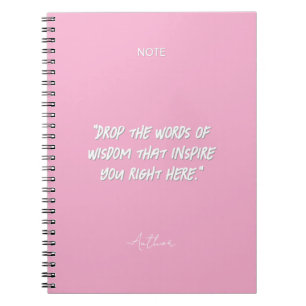 Minimalistisches inspirierendes Zitat Notizblock