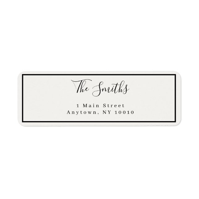 Minimalistisches Ivory Modernes Chic Rücksendesieg (Vorne)