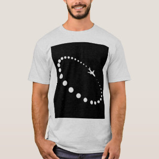 Minimalistisches Jetflugzeug Flug Cartoon Grafik T T-Shirt