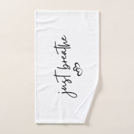 Minimalistisches "Just Breathe" Einfache Inspirati Badhandtuch Set
