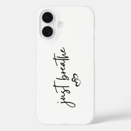 Minimalistisches "Just Breathe" Einfache Inspirati iPhone 16 Hülle