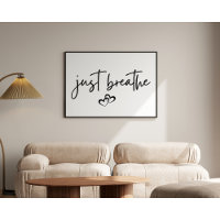 Minimalistisches "Just Breathe" hört einfache Typo