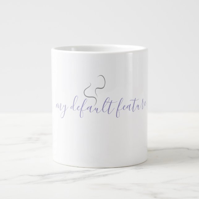 Minimalistisches Kaffeetassendesign Jumbo-Tasse (Vorderseite)