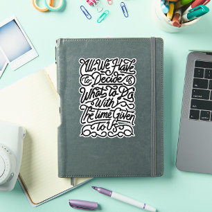 Minimalistisches Kalligrafie-Zitat Aufkleber