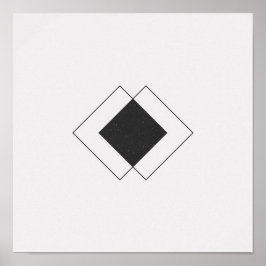 Minimalistisches Karton-Schwarz-Weiß-Poster Poster