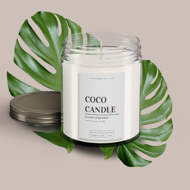 Minimalistisches Kerzensiegel Lebensmitteletikett (Von Creator hochgeladen)