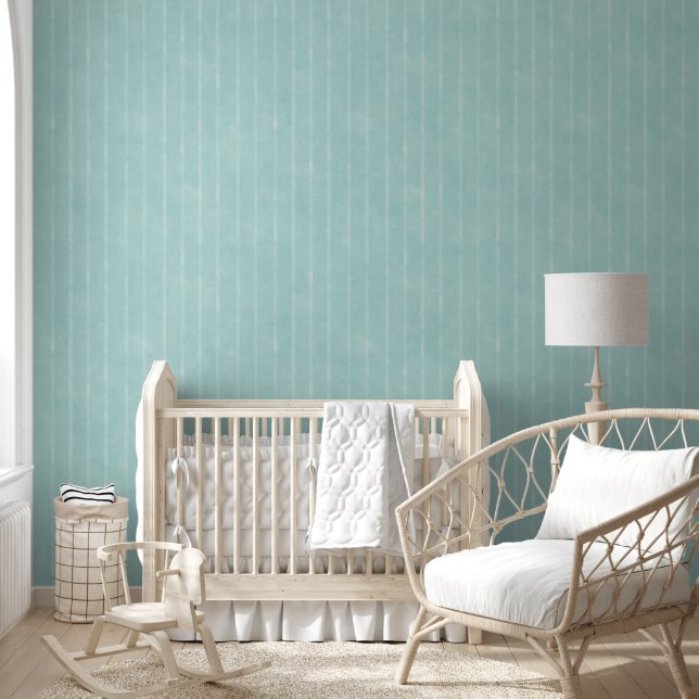Minimalistisches Kinderzimmer mit Minze, grün gest Tapete (Kinder)