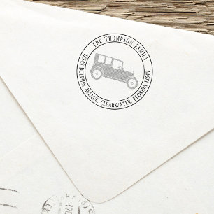 Minimalistisches klassisches Auto Modernes, einfac Permastempel