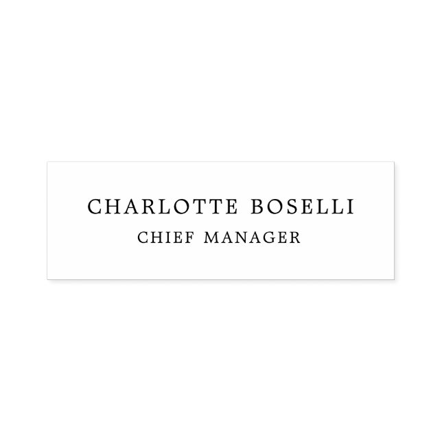 Minimalistisches klassisches Beruflich Permastempel (Design)