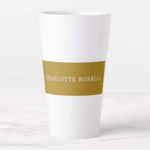 Minimalistisches klassisches professionelles Goldf Milchtasse
