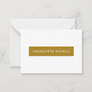 Minimalistisches Klassisches Professionelles Goldf Mitteilungskarte