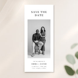 Minimalistisches klassisches Studio-Foto-Hochzeits Save The Date