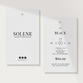 Minimalistisches Kleidungsanhänger-Template Visitenkarte