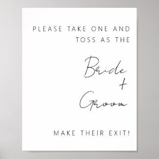 Minimalistisches Konfetti-Ausfahrt-Zeichen Poster