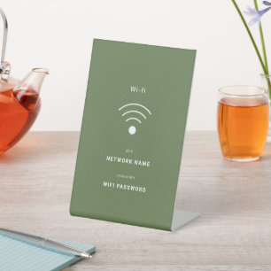 Minimalistisches kostenloses WiFi Sockelschild