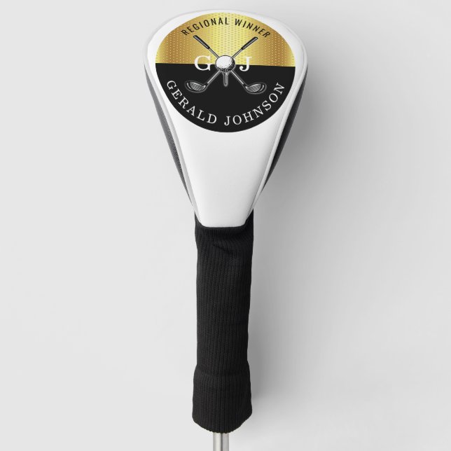 Minimalistisches, kundenspezifisches Golf Monogram Golf Headcover (Vorderseite)