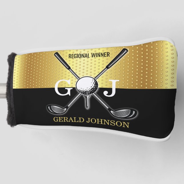 Minimalistisches, kundenspezifisches Golf Monogram Golf Headcover (Vorderseite)