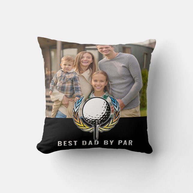 Minimalistisches, kundenspezifisches Golf Monogram Kissen (Vorderseite)