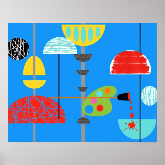 Minimalistisches Künstlerposter Poster (Vorne)