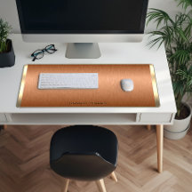 Minimalistisches Kupferbraun und Goldmonogramm