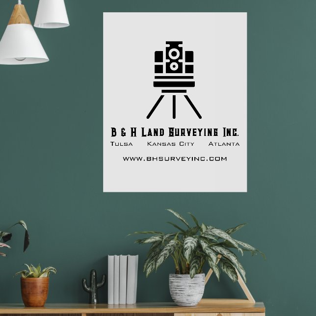 Minimalistisches Land Surveygeschäft Poster (Wohnzimmer 1)