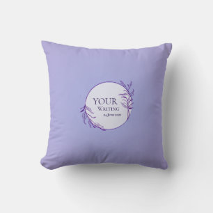 Minimalistisches Lavendel-Botanik-Laub Kissen