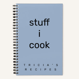 Minimalistisches Lavendel-Kochrezept-Zubehör Notizbuch