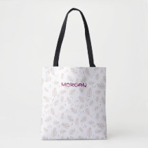 Minimalistisches Leaf Muster Tote Beutel - Elegant