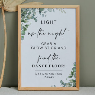 Minimalistisches Licht auf das Nachtglühen Tanzzei Poster