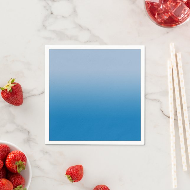 Minimalistisches Licht bis dunkelblaue Strahlung Serviette (Beispiel)