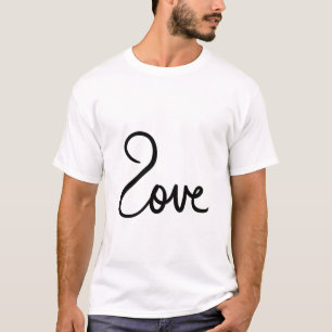 Minimalistisches "Liebe"-Wort-Typografie-Design T-Shirt