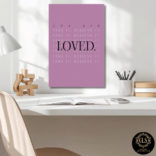 Minimalistisches Liebeszitat Poster Druck - Beere