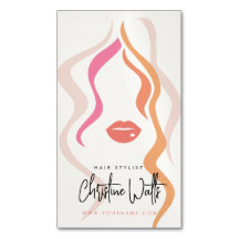 Minimalistisches Light Peach Hair Stylist Wavy Hai