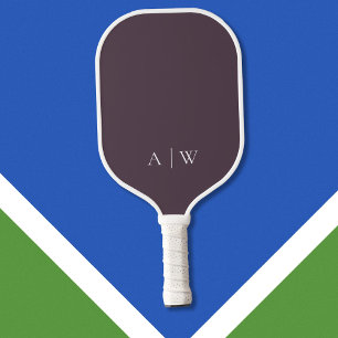 Minimalistisches Lila Eleganmonogramm Pickleball Schläger