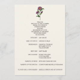 Minimalistisches Lila Frühjahrsprogramm Programm