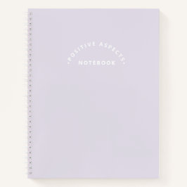 Minimalistisches Lila Niedliches Buch über positiv