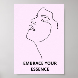 Minimalistisches Line-Art-Gesichtsposter einer Fra Poster