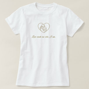 Minimalistisches Line-Art T-Shirt Mutterliebe pers