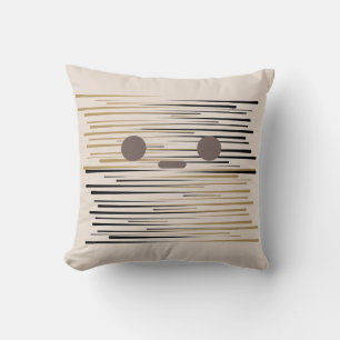 Minimalistisches Linienmuster Quadratisches Kissen