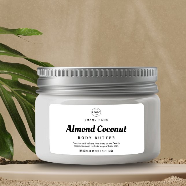 Minimalistisches Logo Body Scrub Kosmetikartikel Adressaufkleber (Von Creator hochgeladen)