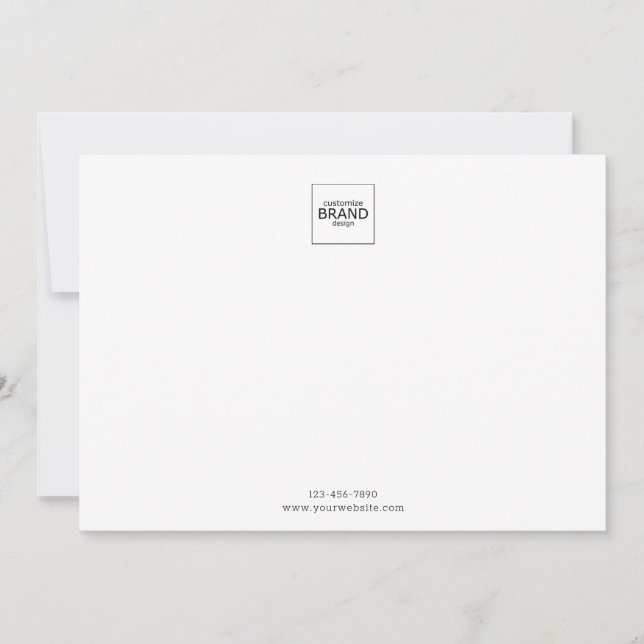 Minimalistisches Logo Einfache Markenbezeichnungen Mitteilungskarte (Vorderseite)