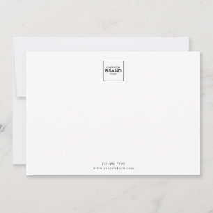 Minimalistisches Logo Einfache Markenbezeichnungen Mitteilungskarte