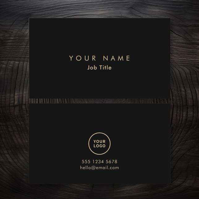Minimalistisches Logo Elegante monochrome Visitenk Visitenkarte (Von Creator hochgeladen)