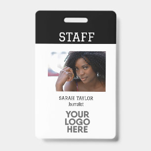 Minimalistisches Logo Foto ID Card Firmenmitarbeit Ausweis