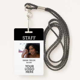Minimalistisches Logo Foto ID Card Firmenmitarbeit Ausweis
