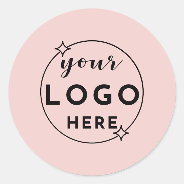 Minimalistisches Logo für benutzerdefinierte Unter Runder Aufkleber (Vorderseite)