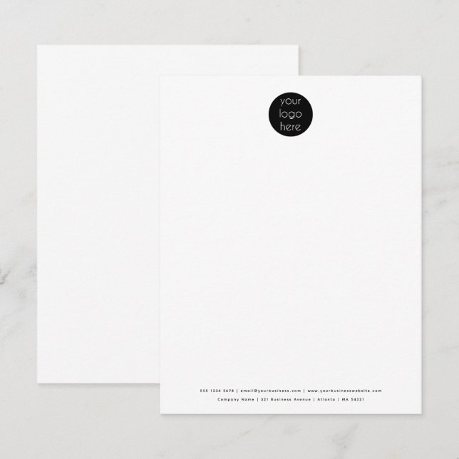 Minimalistisches Logo für berufliche Unternehmen Mitteilungskarte (Vorne/Hinten)