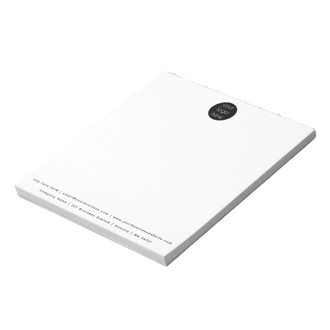 Minimalistisches Logo für berufliche Unternehmen Notizblock (Rotiert)
