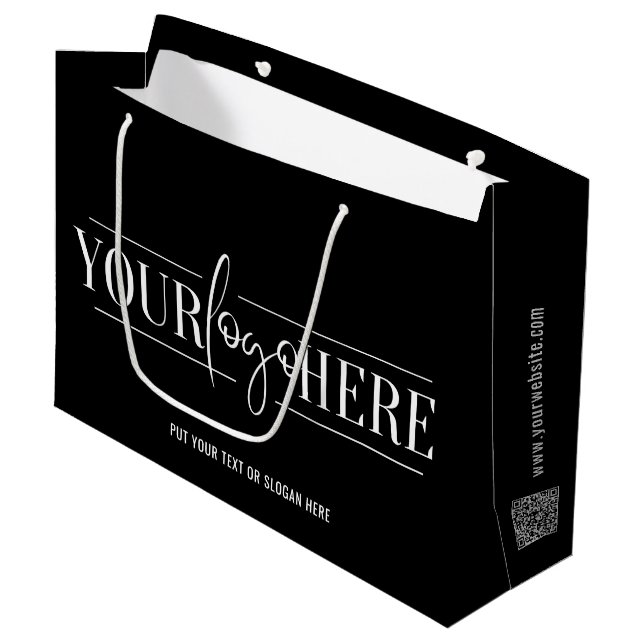Minimalistisches Logo für die Werbeaktion Große Geschenktüte (Vorderseite Schrägansicht)